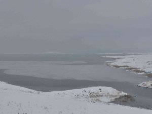 Kars’ta Çıldır Gölü donmaya başladı