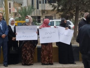Suriye’de çocukları kaçırılan aileler PKK’yı protesto etti