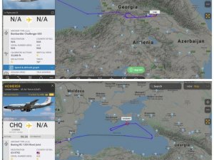 Rus savaş uçakları, Kırım üzerinde uçuş yapan Amerikan uçaklarını takip etti