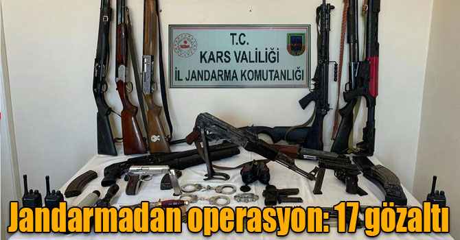 Kars’ta suç işlemek için örgüt kuranlara operasyon: 17 gözaltı