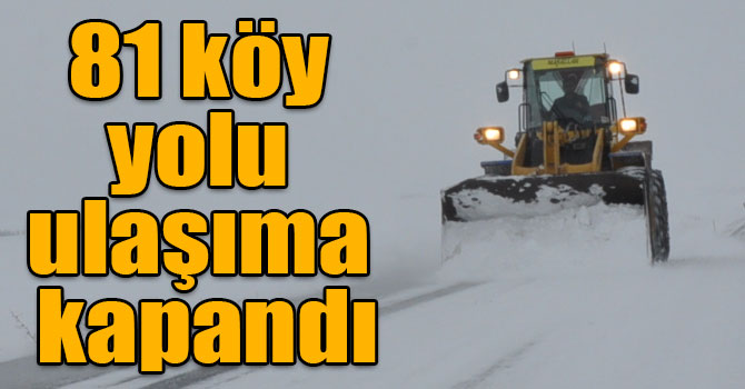 Kars’ta kar ve tipiden 81 köy yolu ulaşıma kapandı