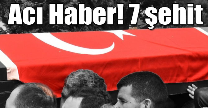 Van, Hakkari ve Ağrı'dan Acı Haber! 7 şehit