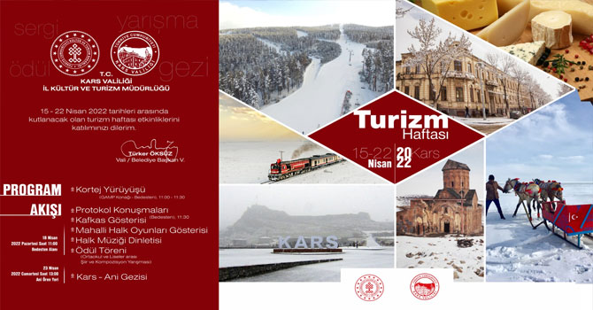 Kars’ta Turizm Haftası çeşitli etkinliklerle kutlanıyor
