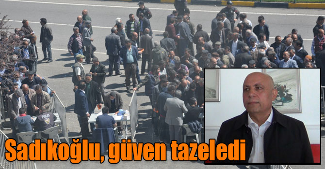 Ali Gürbüz Sadıkoğlu, güven tazeledi