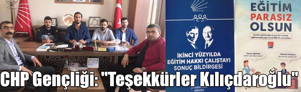 CHP Gençliği: "Teşekkürler Kılıçdaroğlu"