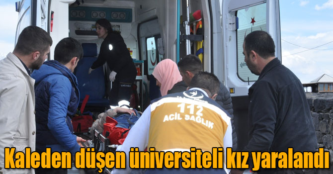 Kars Kalesi’nden düşen üniversiteli kız yaralandı