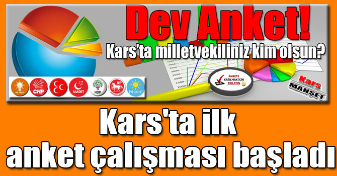 Kars'ta ilk anket çalışması başladı