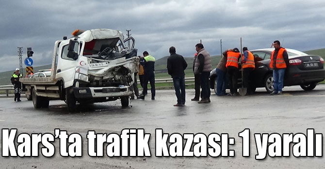 Kars’ta trafik kazası: 1 yaralı