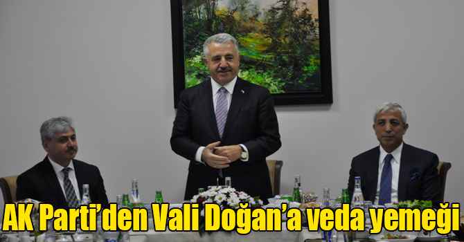 AK Parti’den Vali Doğan’a veda yemeği