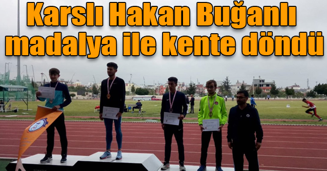 Karslı Hakan Buğanlı Türkiye üçüncüsü oldu