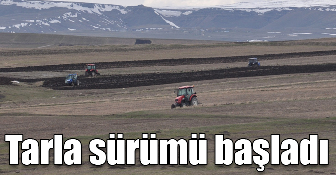 Kars’ta çiftçilerin tarla sürümü başladı