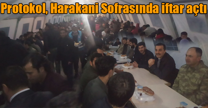 Kars protokolü Harakani Sofrasında iftar açtı