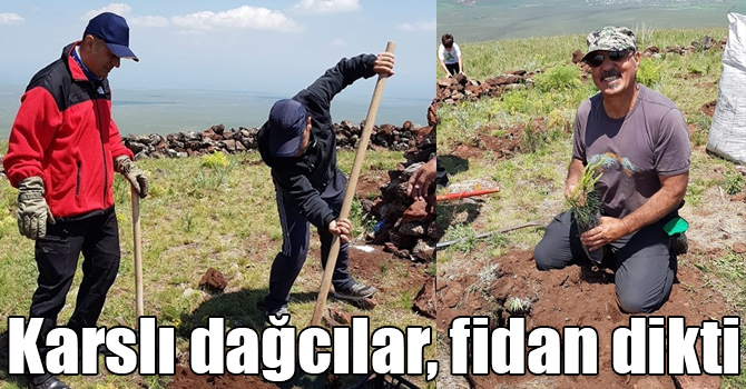 Karslı dağcılar, Yahni Dağı’na 90 fidan dikti