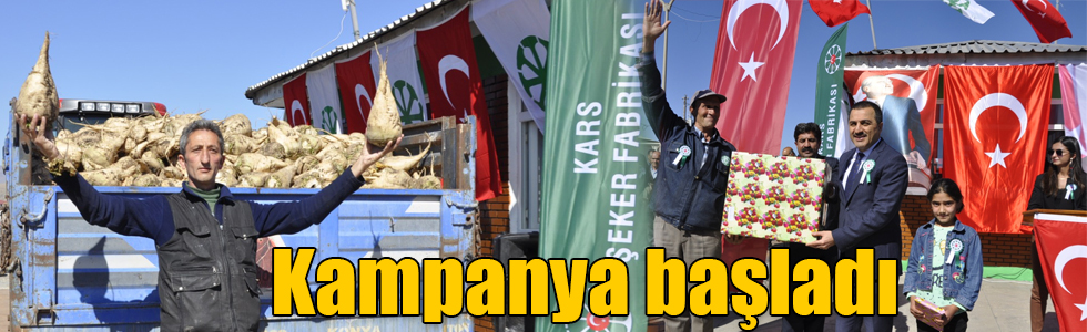 Kars Şeker Fabrikasında 26. dönem pancar alım kampanyası başladı