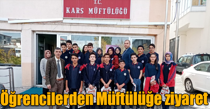 Lise öğrencilerden Müftülüğe ziyaret