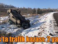 Kars’ta trafik kazası: 2 yaralı!
