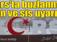 Kars’ta buzlanma, don ve sis uyarısı!