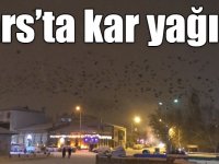 Kars’ta soğuk hava yerini kar yağışına bıraktı