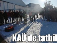 Sarıkamış Meslek Yüksekokulunda yangın eğitimi ve tatbikatı