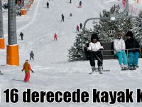 Cıbıltepe'de sıfırın altında 16 derecede kayak keyfi