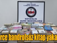 Kars’ta yüzlerce bandrolsüz kitap yakalandı