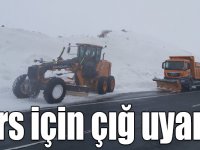 Kars için çığ uyarısı