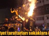 Kars’ta Galatasaraylı taraftarlar sokaklara döküldü