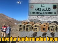 Kaçak avcılar jandarmadan kaçamadı!