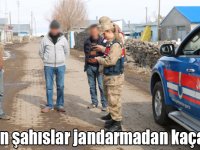 Aranan şahıslar jandarmadan kaçamadı