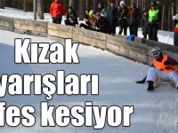 Sarıkamış’ta kızak yarışları nefes kesiyor
