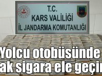 Yolcu otobüsünde kaçak sigara ele geçirildi