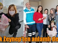 Minik Zeynep’ten hemşire annesine ve sağlık çalışanlarına anlamlı destek