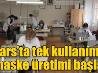 Kars’ta tek kullanımlık maske üretimi başladı