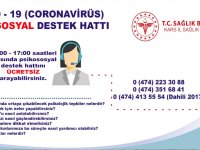 Kars’ta psikososyal destek hattı hizmette!