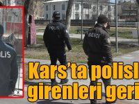 Kars’ta polisler parklara girenleri geri gönderiyor