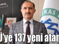 Kars Kafkas Üniversitesine 137 sağlık görevlisi ve çalışanı atandı
