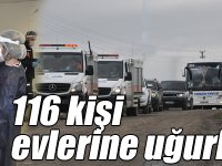 Kars’ta karantina süresi dolan 116 kişi evlerine uğurlandı