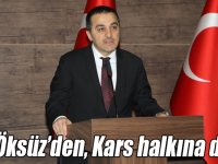 Vali Türker Öksüz’den, Kars halkına davet