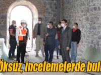 Vali Öksüz, Beylerbeyi Sarayında incelemelerde bulundu