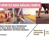 Kars Belediyesi’nden ücretsiz antrenör hizmeti