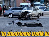 Kars'ta zincirleme trafik kazası