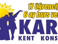 17 öğrenciye 6 ay burs verildi