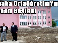 Akyaka’ya Ortaöğretim Yurdu İnşaatı Başladı
