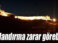 Kars Kalesinin ışıklandırma sistemi ot yangınında zarar görebilir!