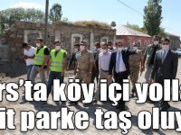 Kars’ta köy içi yolları kilit parke taş oluyor