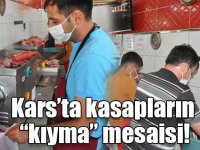 Kars’ta kasapların “kıyma” mesaisi!
