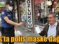 Kars’ta polis maske dağıttı, sosyal mesafe uyarısında bulundu