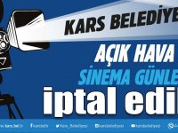 Kars’ta açık hava sinema etkinliği iptal edildi