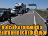 Kars polisi koronavirüs denetimlerini sürdürüyor