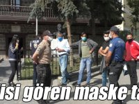 Kars’ta polisi gören maske taktı